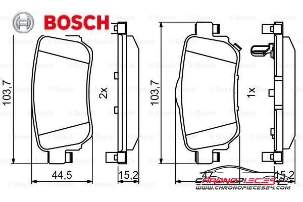 Achat de BOSCH 0 986 494 816 Kit de plaquettes de frein, frein à disque pas chères