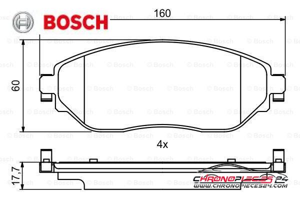 Achat de BOSCH 0 986 494 817 Kit de plaquettes de frein, frein à disque pas chères