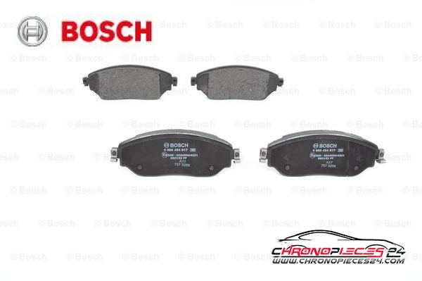 Achat de BOSCH 0 986 494 817 Kit de plaquettes de frein, frein à disque pas chères