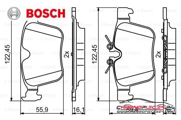 Achat de BOSCH 0 986 494 819 Kit de plaquettes de frein, frein à disque pas chères