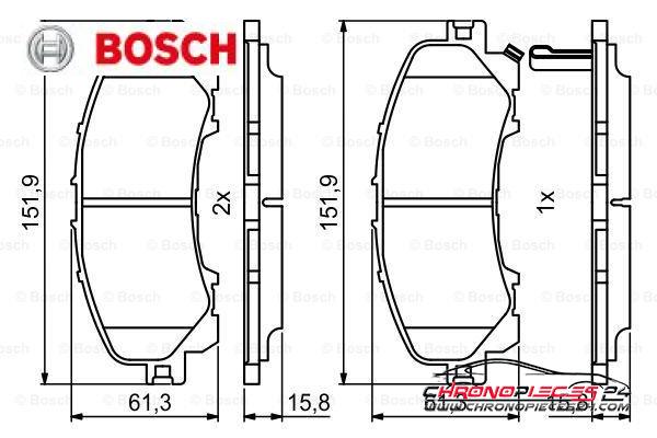 Achat de BOSCH 0 986 494 821 Kit de plaquettes de frein, frein à disque pas chères