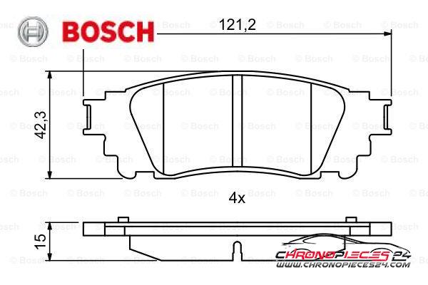 Achat de BOSCH 0 986 494 822 Kit de plaquettes de frein, frein à disque pas chères