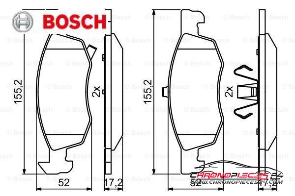 Achat de BOSCH 0 986 494 824 Kit de plaquettes de frein, frein à disque pas chères