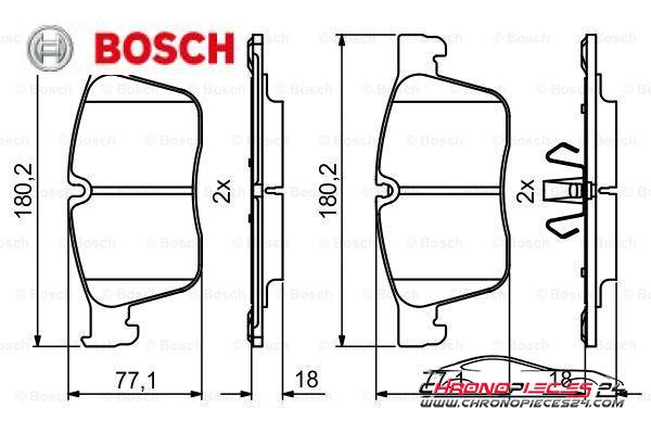 Achat de BOSCH 0 986 494 829 Kit de plaquettes de frein, frein à disque pas chères