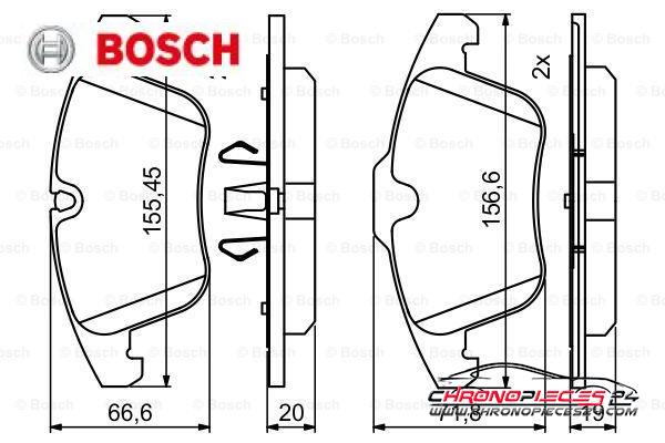 Achat de BOSCH 0 986 494 830 Kit de plaquettes de frein, frein à disque pas chères