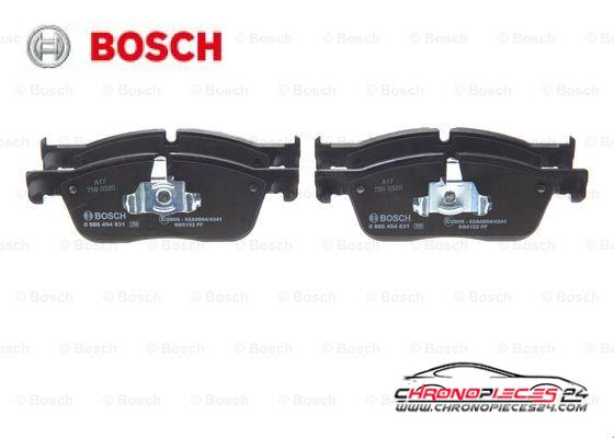 Achat de BOSCH 0 986 494 831 Kit de plaquettes de frein, frein à disque pas chères