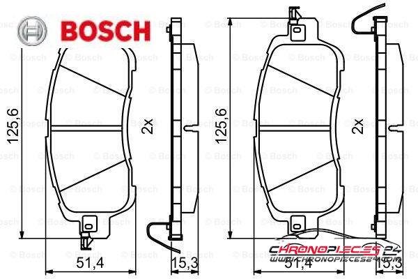 Achat de BOSCH 0 986 494 832 Kit de plaquettes de frein, frein à disque pas chères