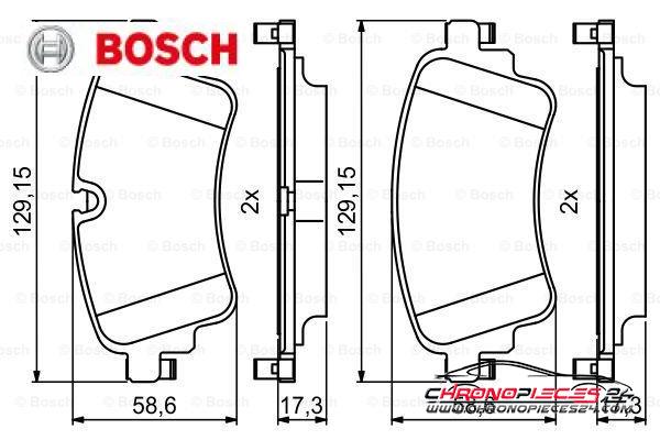 Achat de BOSCH 0 986 494 833 Kit de plaquettes de frein, frein à disque pas chères