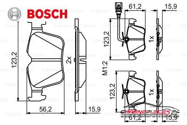 Achat de BOSCH 0 986 494 835 Kit de plaquettes de frein, frein à disque pas chères