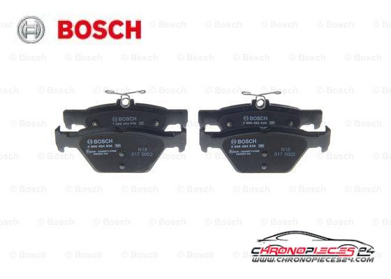 Achat de BOSCH 0 986 494 836 Kit de plaquettes de frein, frein à disque pas chères