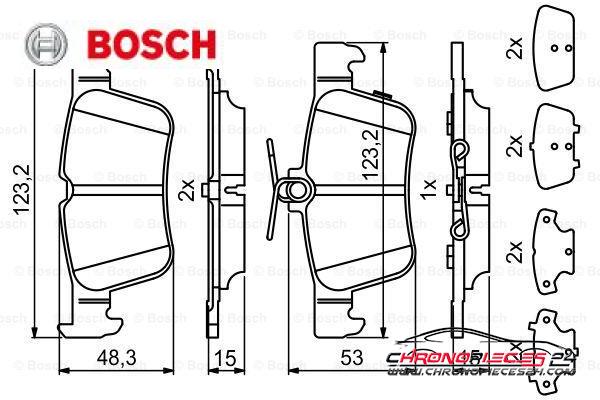 Achat de BOSCH 0 986 494 839 Kit de plaquettes de frein, frein à disque pas chères