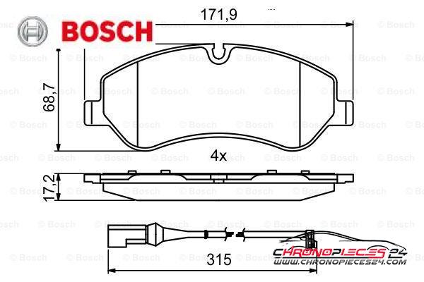 Achat de BOSCH 0 986 494 844 Kit de plaquettes de frein, frein à disque pas chères