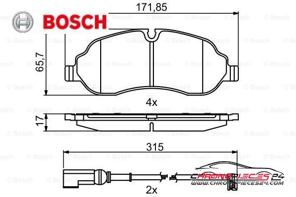 Achat de BOSCH 0 986 494 845 Kit de plaquettes de frein, frein à disque pas chères