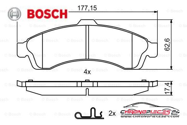 Achat de BOSCH 0 986 494 854 Kit de plaquettes de frein, frein à disque pas chères