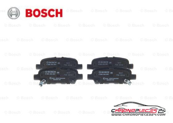 Achat de BOSCH 0 986 494 857 Kit de plaquettes de frein, frein à disque pas chères