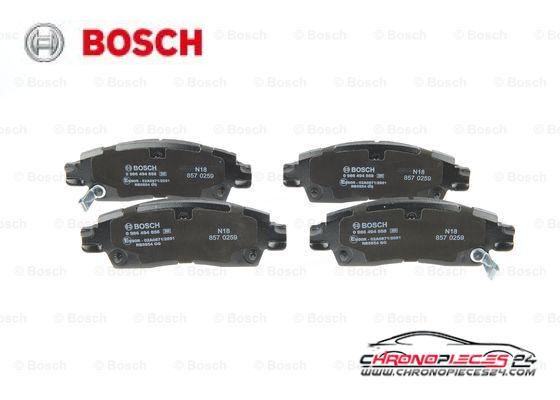 Achat de BOSCH 0 986 494 858 Kit de plaquettes de frein, frein à disque pas chères