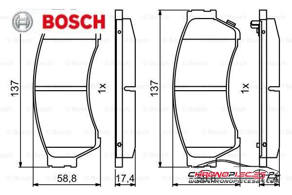 Achat de BOSCH 0 986 494 860 Kit de plaquettes de frein, frein à disque pas chères