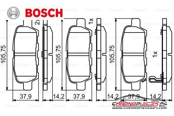 Achat de BOSCH 0 986 494 861 Kit de plaquettes de frein, frein à disque pas chères