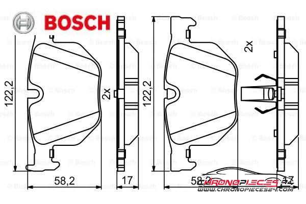 Achat de BOSCH 0 986 494 862 Kit de plaquettes de frein, frein à disque pas chères