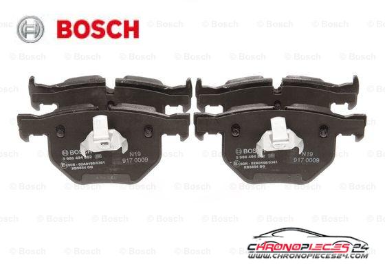 Achat de BOSCH 0 986 494 862 Kit de plaquettes de frein, frein à disque pas chères