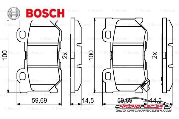 Achat de BOSCH 0 986 494 863 Kit de plaquettes de frein, frein à disque pas chères