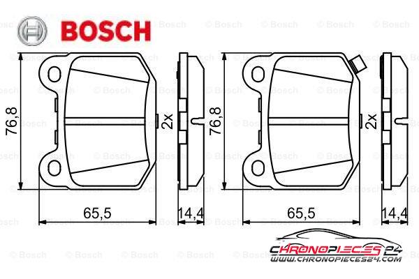 Achat de BOSCH 0 986 494 865 Kit de plaquettes de frein, frein à disque pas chères