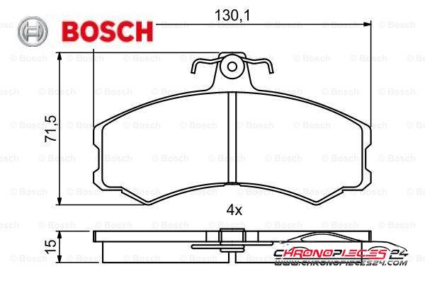 Achat de BOSCH 0 986 494 866 Kit de plaquettes de frein, frein à disque pas chères