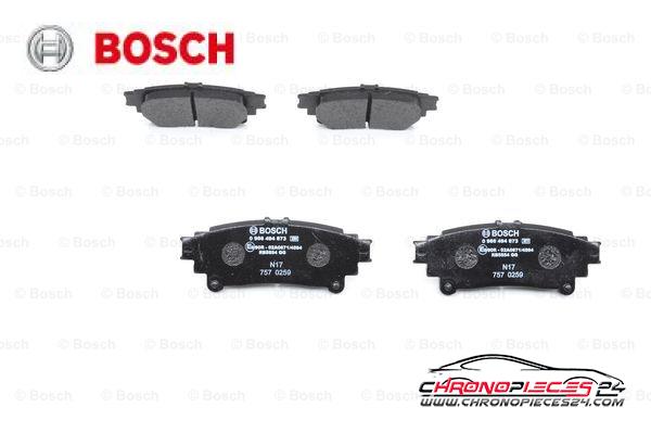 Achat de BOSCH 0 986 494 873 Kit de plaquettes de frein, frein à disque pas chères