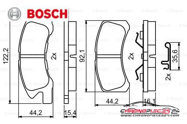 Achat de BOSCH 0 986 494 878 Kit de plaquettes de frein, frein à disque pas chères