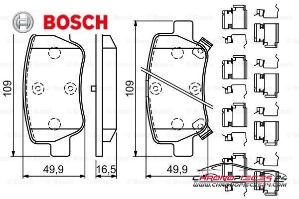 Achat de BOSCH 0 986 494 933 Kit de plaquettes de frein, frein à disque pas chères