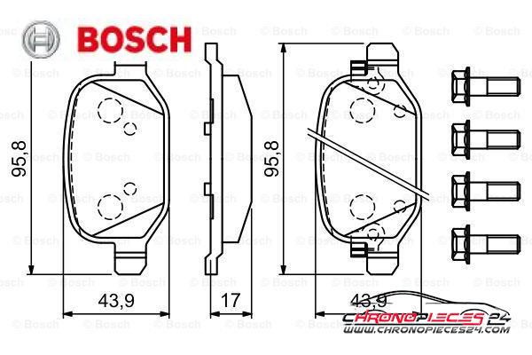 Achat de BOSCH 0 986 494 934 Kit de plaquettes de frein, frein à disque pas chères