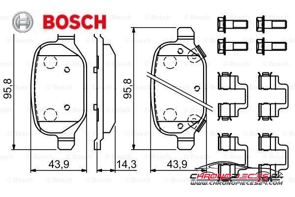 Achat de BOSCH 0 986 494 935 Kit de plaquettes de frein, frein à disque pas chères