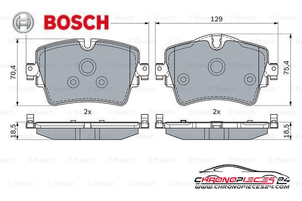 Achat de BOSCH 0 986 494 940 Kit de plaquettes de frein, frein à disque pas chères