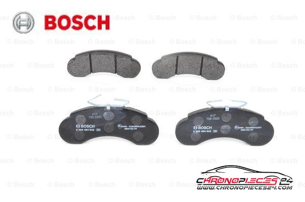 Achat de BOSCH 0 986 494 942 Kit de plaquettes de frein, frein à disque pas chères