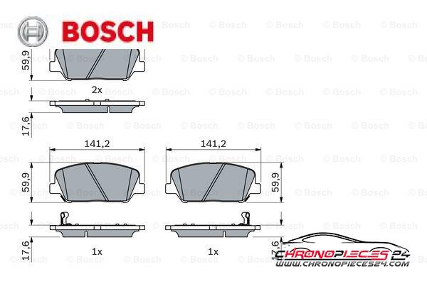 Achat de BOSCH 0 986 494 979 Kit de plaquettes de frein, frein à disque pas chères