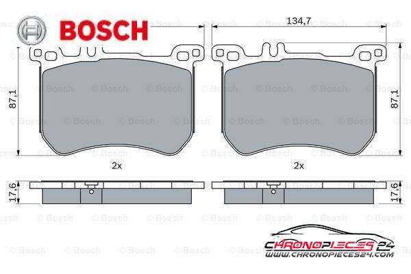 Achat de BOSCH 0 986 494 985 Kit de plaquettes de frein, frein à disque pas chères