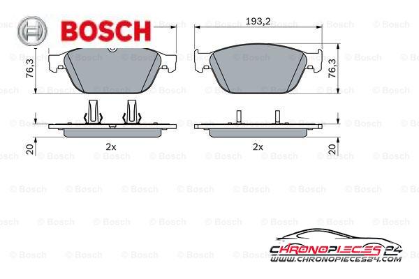 Achat de BOSCH 0 986 494 988 Kit de plaquettes de frein, frein à disque pas chères