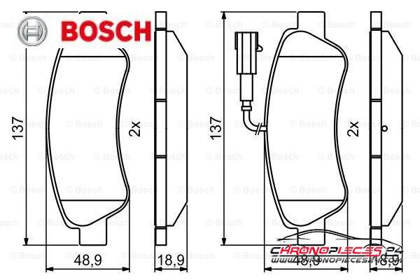 Achat de BOSCH 0 986 494 994 Kit de plaquettes de frein, frein à disque pas chères