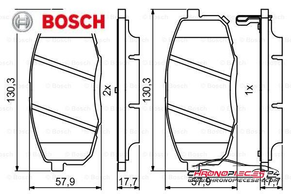 Achat de BOSCH 0 986 494 995 Kit de plaquettes de frein, frein à disque pas chères