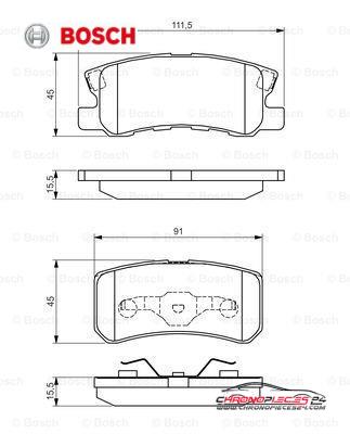 Achat de BOSCH 0 986 495 172 Kit de plaquettes de frein, frein à disque pas chères