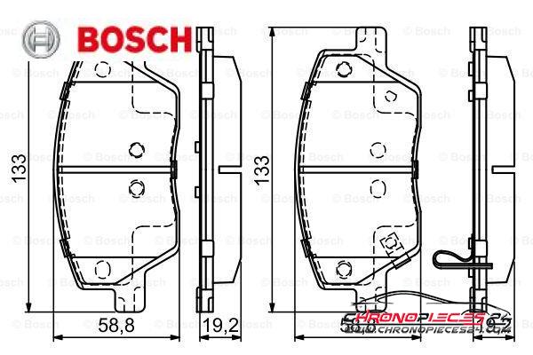 Achat de BOSCH 0 986 495 392 Kit de plaquettes de frein, frein à disque pas chères