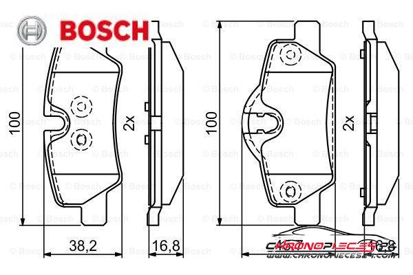 Achat de BOSCH 0 986 495 400 Kit de plaquettes de frein, frein à disque pas chères