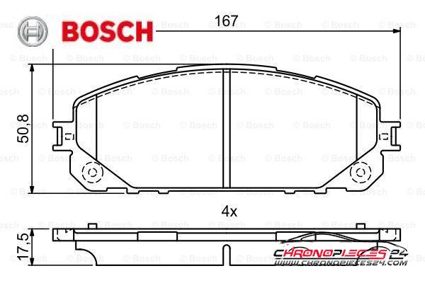 Achat de BOSCH 0 986 495 404 Kit de plaquettes de frein, frein à disque pas chères