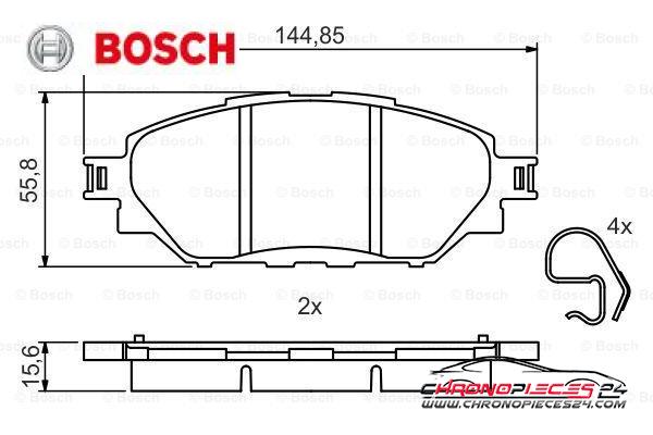 Achat de BOSCH 0 986 495 425 Kit de plaquettes de frein, frein à disque pas chères