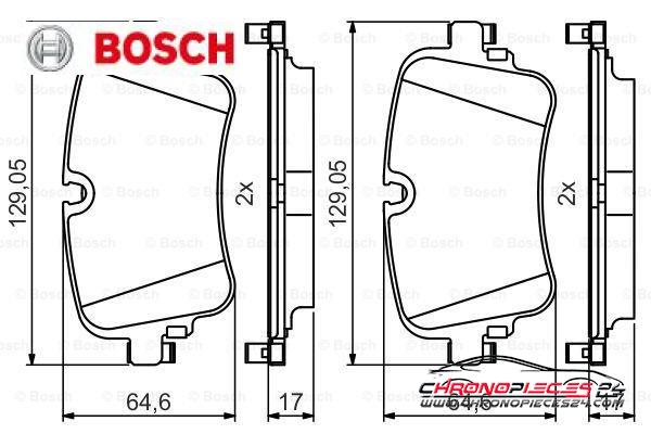 Achat de BOSCH 0 986 495 426 Kit de plaquettes de frein, frein à disque pas chères