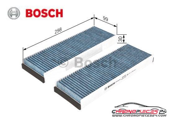 Achat de BOSCH 0 986 628 505 Filtre, air de l'habitacle FILTRE+ pas chères