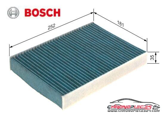 Achat de BOSCH 0 986 628 557 Filtre, air de l'habitacle FILTRE+ pas chères