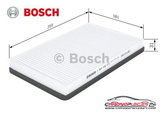 Achat de BOSCH 1 987 432 013 Filtre, air de l'habitacle pas chères