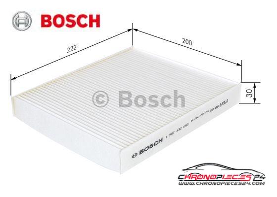 Achat de BOSCH 1 987 432 053 Filtre, air de l'habitacle pas chères