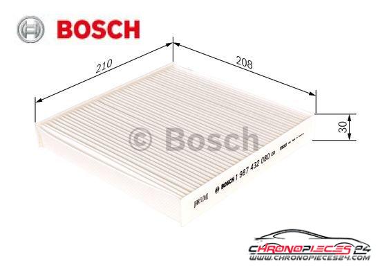 Achat de BOSCH 1 987 432 080 Filtre, air de l'habitacle pas chères